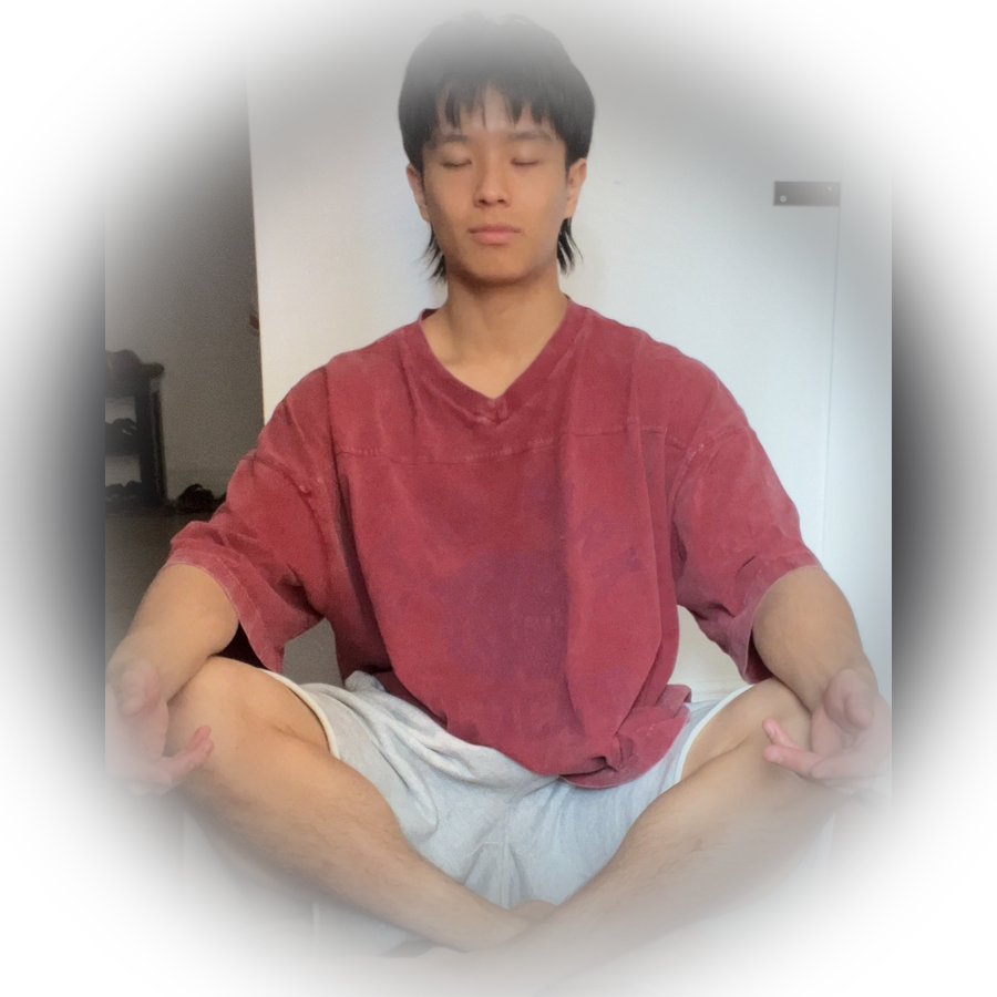 Kenneth seated, front view